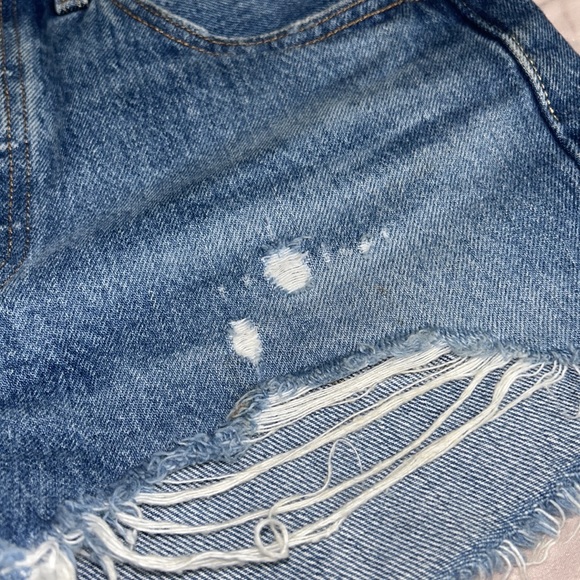 Levi's 501 Ripped Denim Shorts - Picture 3 of 8